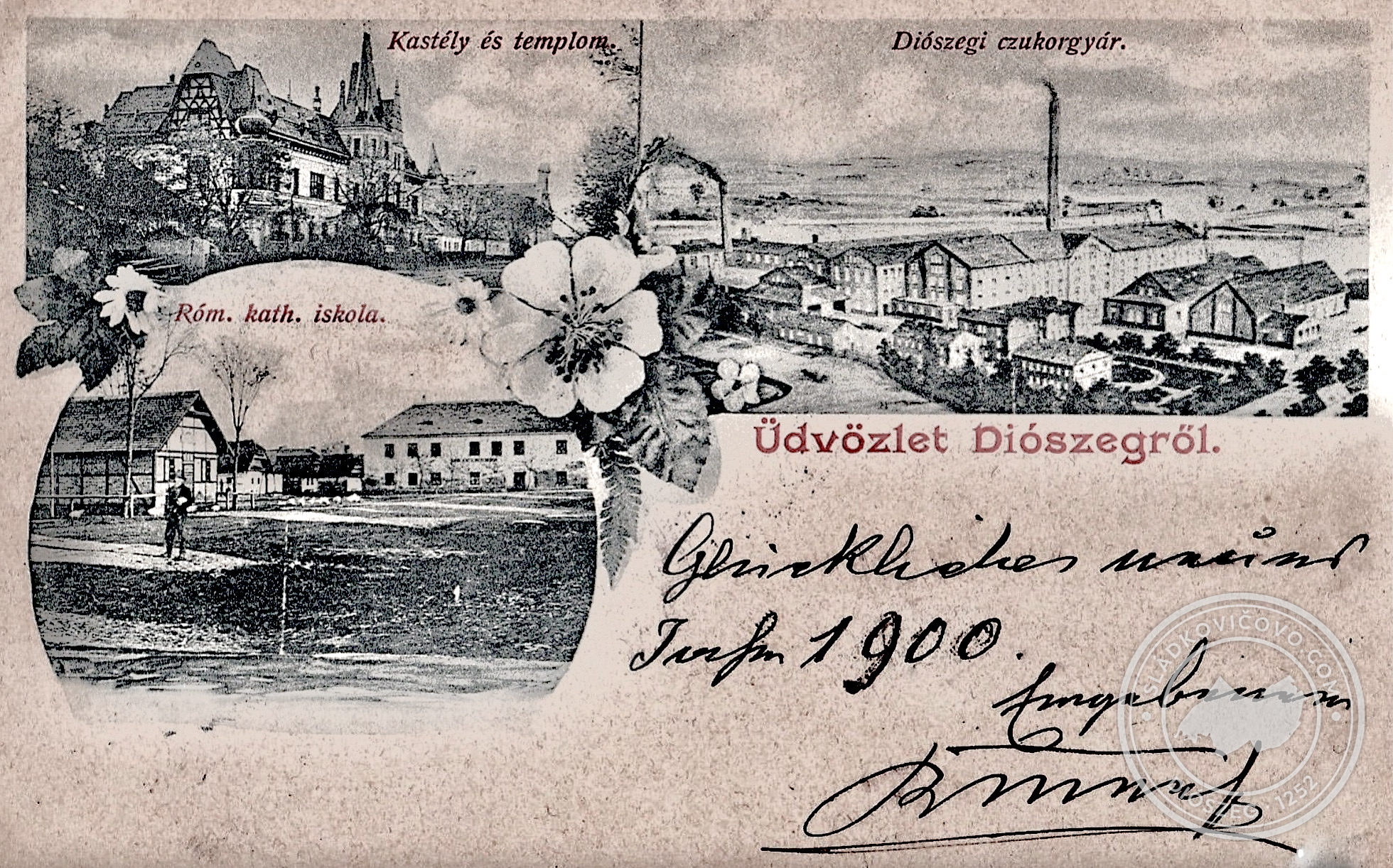Újévi jókívánság Diószegről, 1899. december 30-áról.