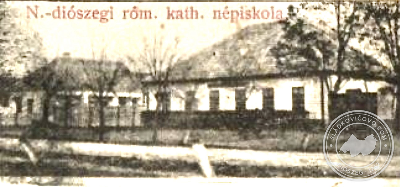 A római katolikus népiskola Németdiószegen a 20. század elején.