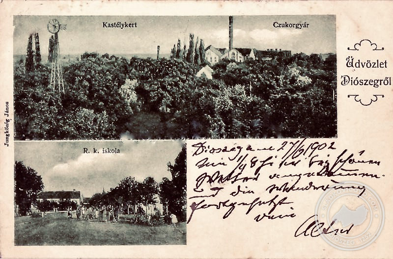 Pohľadnica, odoslaná v roku 1902.