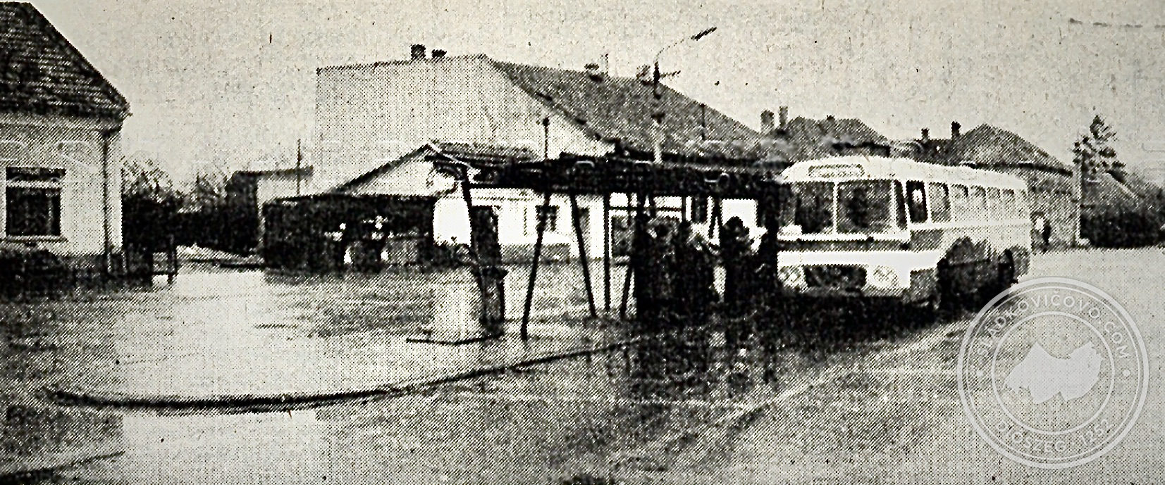 A főtéren a 20. század 70-es éveinek végén.